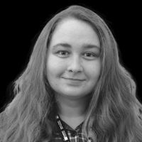 Headshot of Alice Nisbet in grayscale.