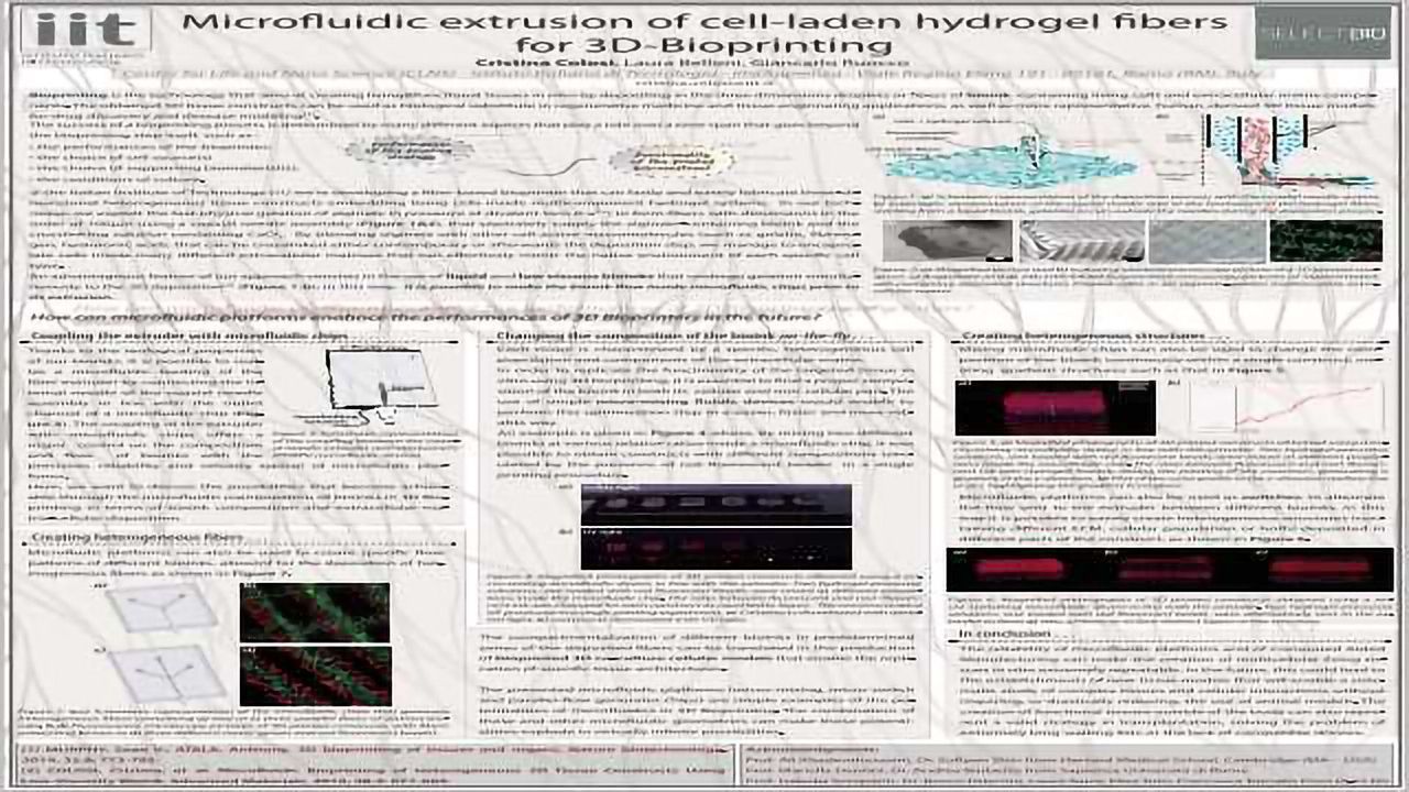 Microfluidic Extrusion of Cell-laden Hydrogel Fibers for 3D-Bioprinting