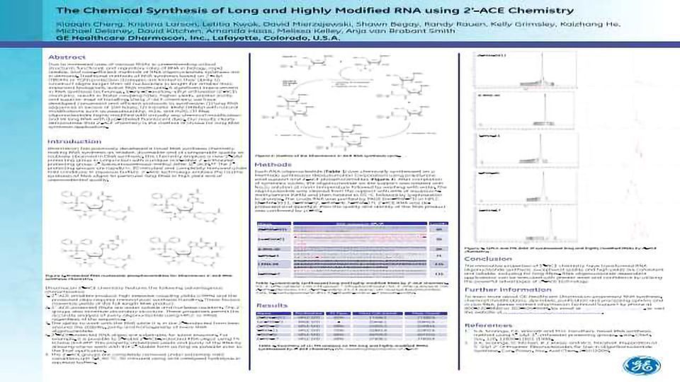 The Chemical Synthesis of Long and Highly Modified RNA using 2'-ACE Chemistry content piece image