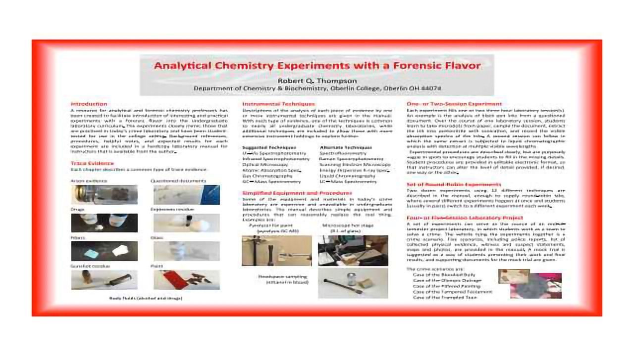 Instrumental Investigations: A Laboratory Manual of Forensic Analytical Chemistry
