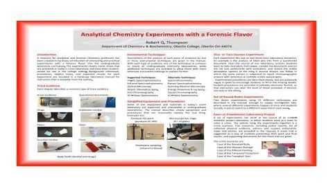 Instrumental Investigations: A Laboratory Manual of Forensic Analytical Chemistry