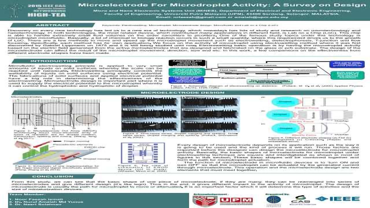 Microelectrode For Microdroplet Activity: A Survey on Design