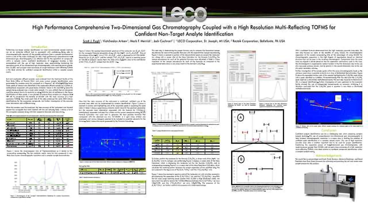 High Performance Comprehensive Two-Dimensional Gas Chromatography Coupled with a High Resolution Multi-Reflecting TOFMS for Confident Non-Target Analyte Identification
