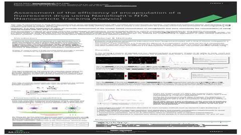 Assessment of the efficiency of encapsulation of a fluorescent drug using Nanoparticle Tracking Analysis