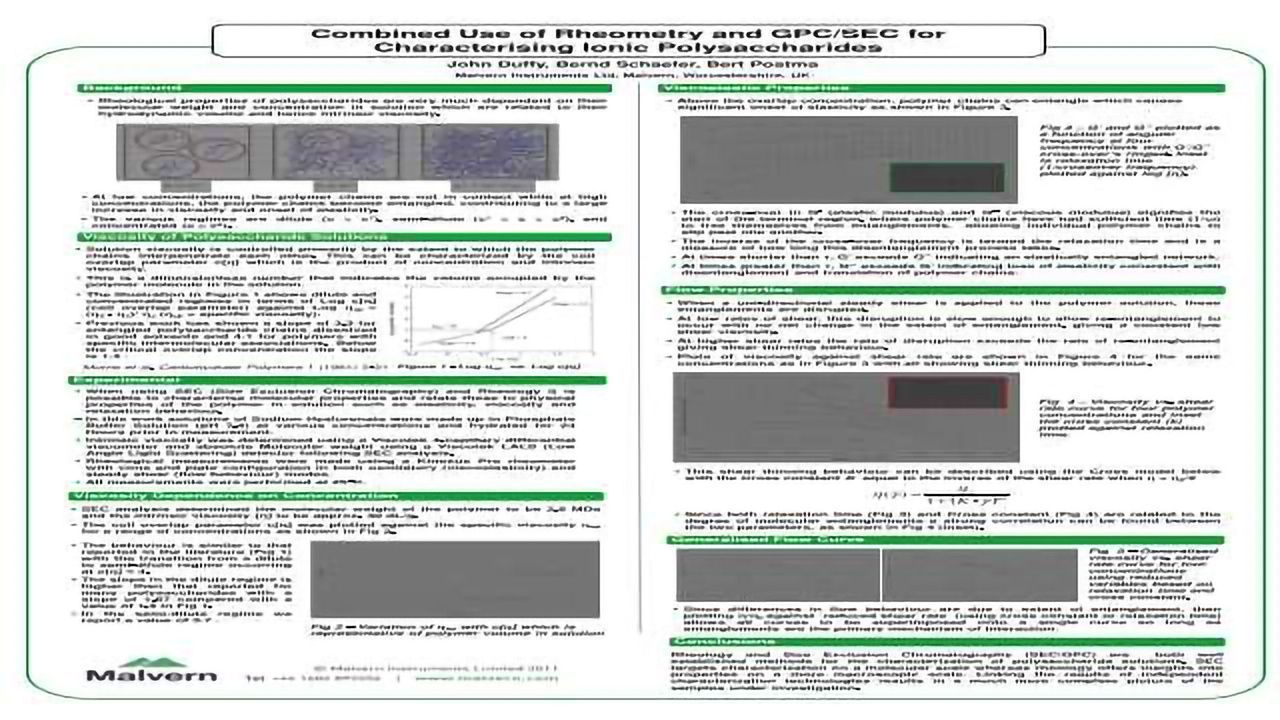 Combined Use of Rheometry and GPC/SEC for Characterising Ionic Polysaccharides