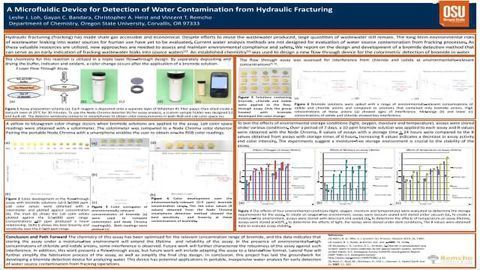 A Microfluidic Device for Detection of Water Contamination from Hydraulic Fracturing