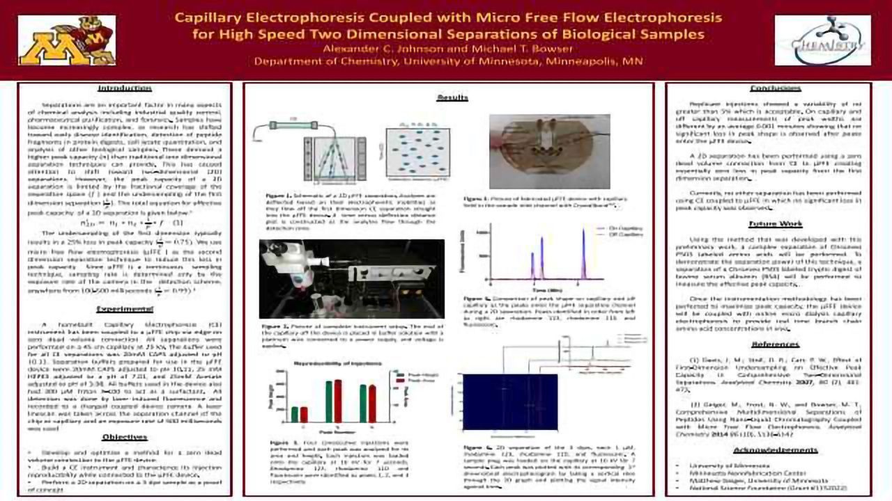 Capillary Electrophoresis Coupled with Micro Free Flow Electrophoresis for High Speed Two Dimensional Separations of Biological Samples