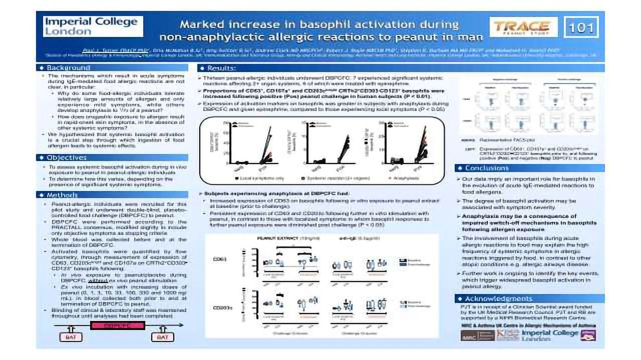 Marked increase in basophil activation during non-anaphylactic allergic reactions to peanut in man
