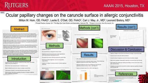 Ocular papillary changes on the caruncle surface in allergic conjunctivitis