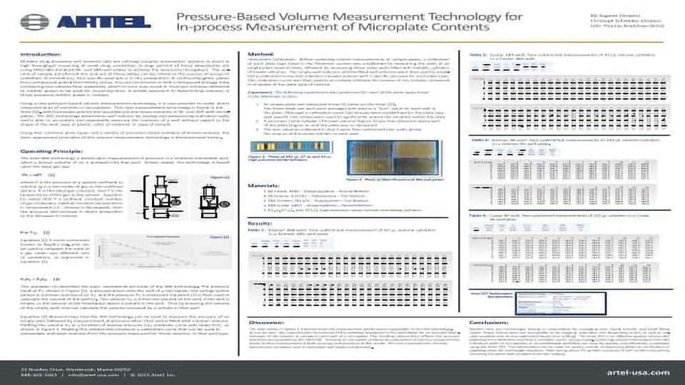 Pressure-Based Volume Measurement Technology for In-process Measurement of Microplate Contents content piece image