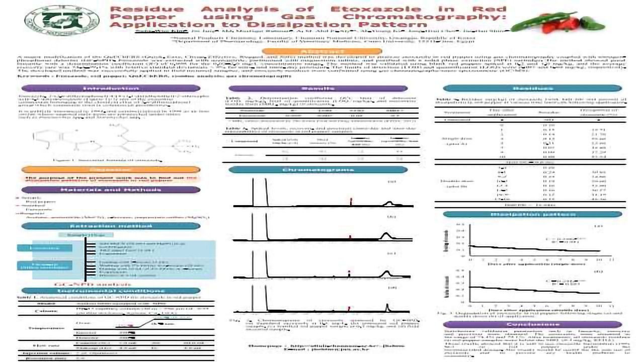 Residue Analysis of Etoxazole in Red Pepper using Gas Chromatography: Application to Dissipation Pattern