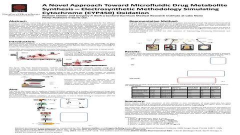 A Novel Approach Toward Microfluidic Drug Metabolite Synthesis – Electrosynthetic Methodology Simulating Cytochrome (CYP450) Oxidation