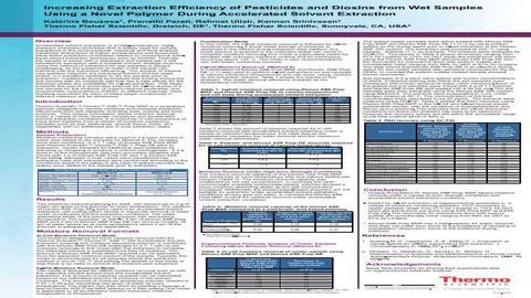 Increasing Extraction Efficiency of Pesticides and Dioxins from Wet Samples Using a Novel Polymer During Accelerated Solvent Extraction