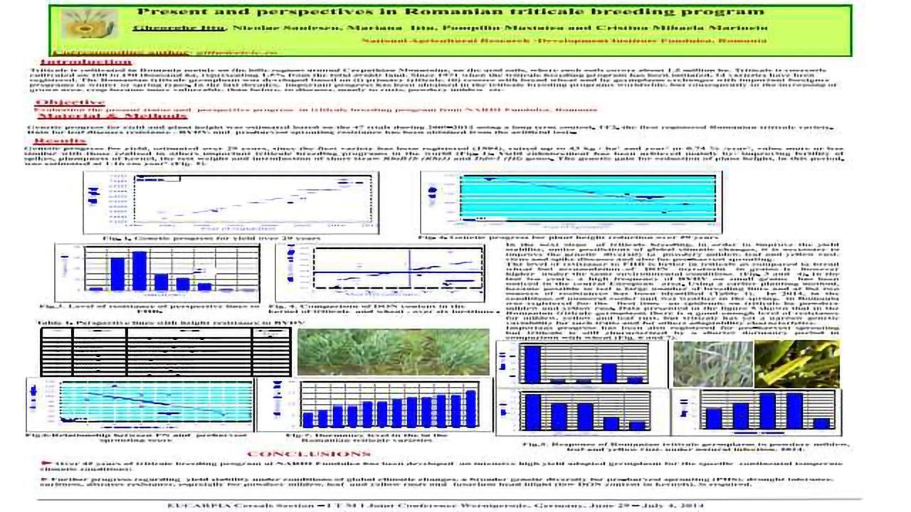 Genetic progress in the Romanian triticale breeding program