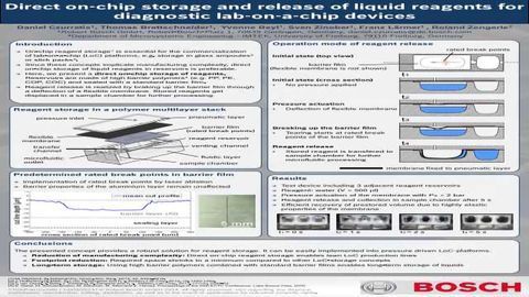 Direct On-chip Storage and Release of Liquid Reagents for Diagnostic Lab-on-a-Chip Devices