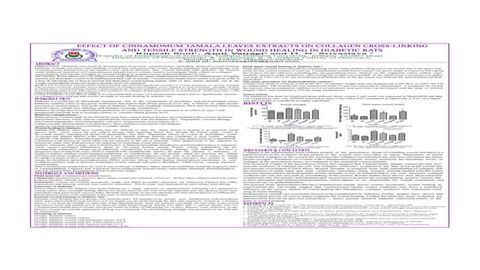 Effect of cinnamomum tamala leaves extracts on collagen cross-linking and tensile strength in wound healing in diabetic rats