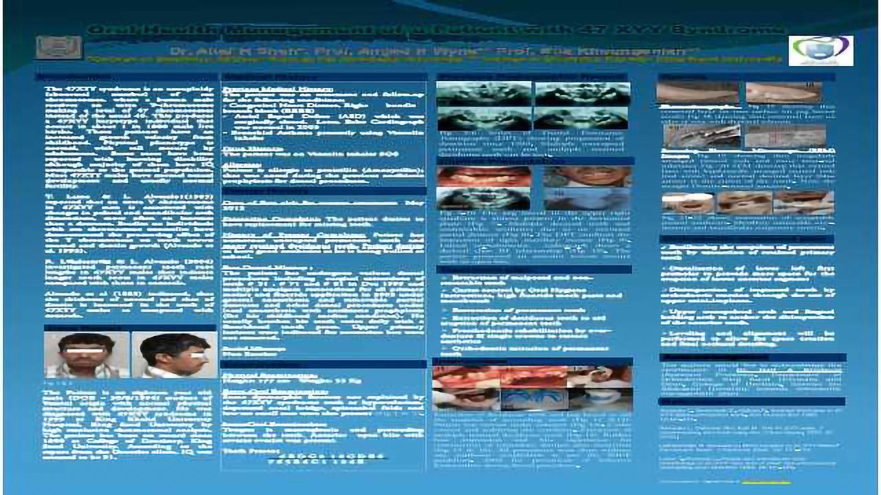 Oral Health Management of a Patient with 47 XYY Syndrome