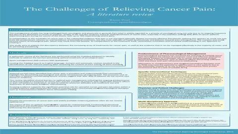 The Challenges of Relieving Cancer Pain: A Literature Review