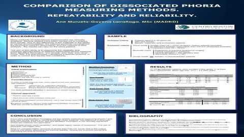 Comparison of Dissociated Phoria Measuring Methods. Repeatability and Reliability