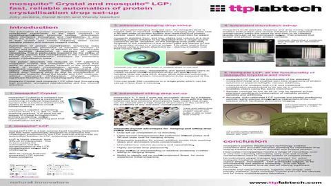 mosquito® Crystal and mosquito® LCP: fast, reliable automation of protein crystallisation drop set-up