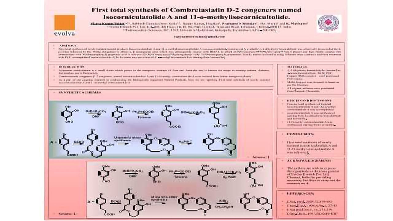 First total synthesis of Combretastatin D-2 congeners named Isocorniculatolide A and 11-o-methylisocornicultolide