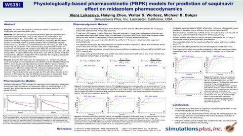 Physiologically-based pharmacokinetic (PBPK) models for prediction of saquinavir effect on midazolam pharmacodynamics