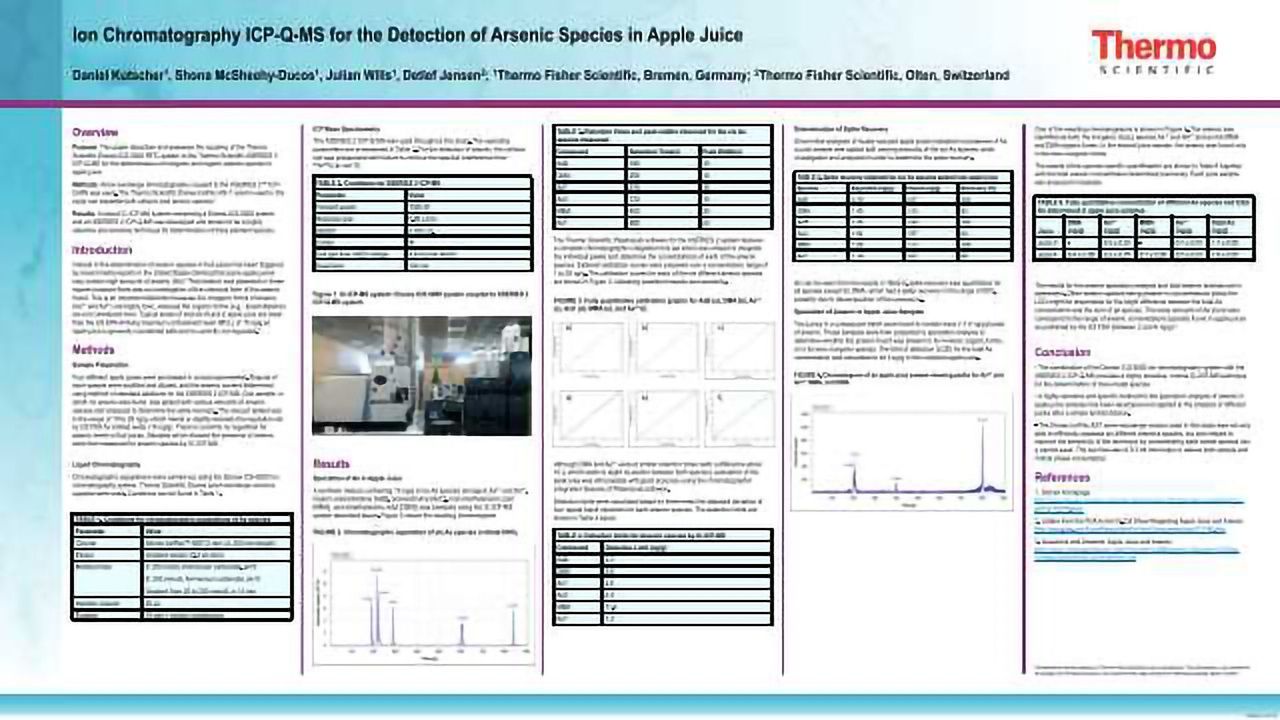 Ion Chromatography ICP-Q-MS for the Detection of Arsenic Species in Apple Juice