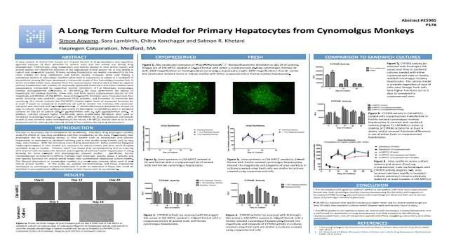 A Long Term Culture Model for Primary Hepatocytes from Cynomolgus Monkeys content piece image 