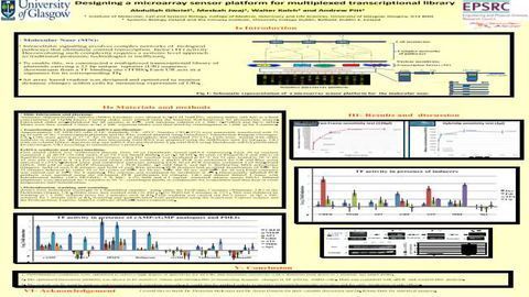 Designing a microarray sensor platform for multiplexed transcriptional library