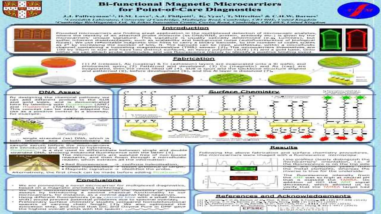 Bi-functional Magnetic Microcarriers for Point-of-Care Diagnostics