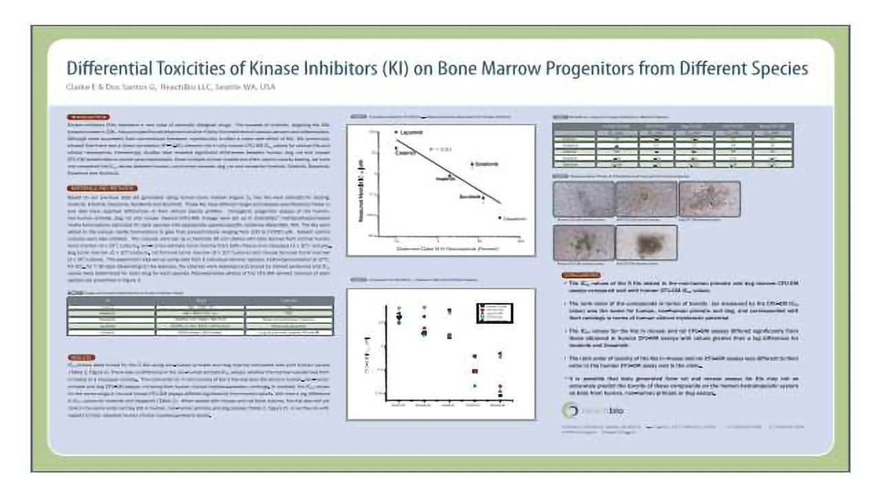 Differential Toxicities of Kinase Inhibitors (KI) on Bone Marrow Progenitors from Different Species