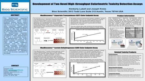 Development of Two Novel High-throughput Colorimetric Toxicity Detection Assays