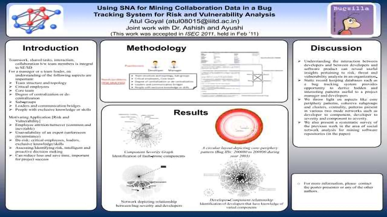 Using SNA for Mining Collaboration Data in a Bug Tracking System for Risk and Vulnerability Analysis