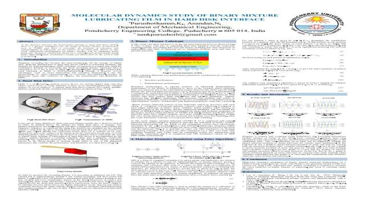 Molecular Dynamics Study of Binary Mixture Lubricating Film in Hard Disk Interface