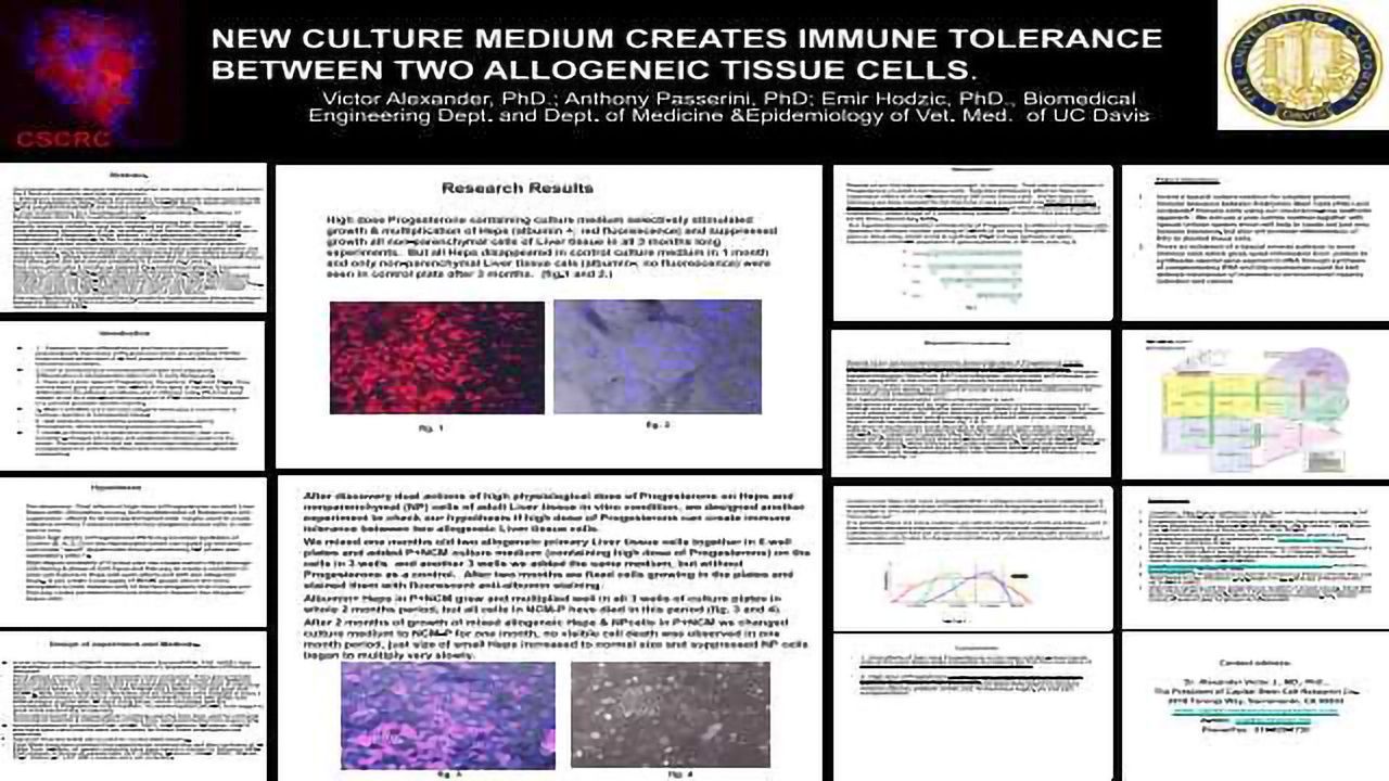 New Culture Medium Creates Immune Tolerance Between Two Allogeneic Tissue Cells