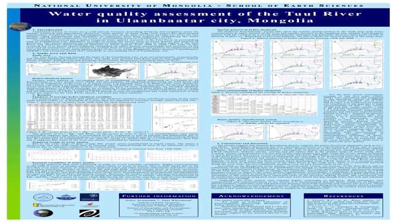 Water quality assessment of the Tuul River in Ulaanbaatar city, Mongolia
