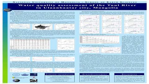 Water quality assessment of the Tuul River in Ulaanbaatar city, Mongolia