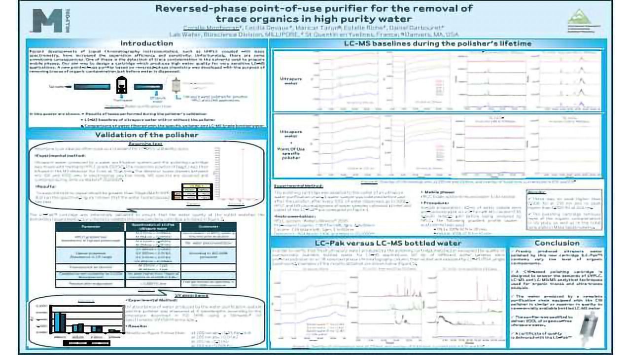 Reversed-Phase Point-of-use Purifier for the Removal of Trace Organics in High Purity Water