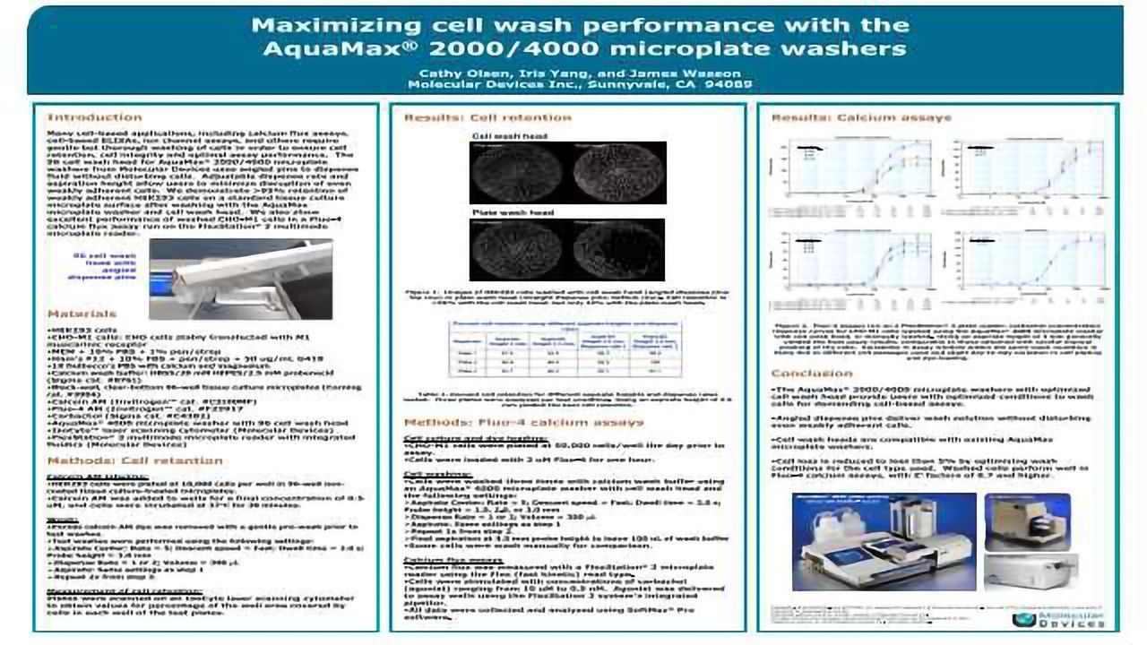 Maximizing cell wash performance with the AquaMax® 2000/4000 microplate washers