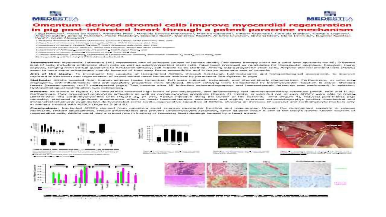 Omentum-derived stromal cells improve myocardial regeneration