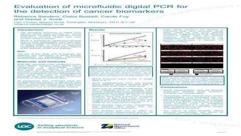 Evaluation of microfluidic digital PCR for the detection of cancer biomarkers