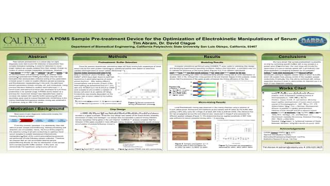 A PDMS Sample Pre-treatment Device for the Optimization of Electrokinetic Manipulations of Serum