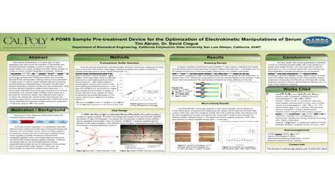 A PDMS Sample Pre-treatment Device for the Optimization of Electrokinetic Manipulations of Serum