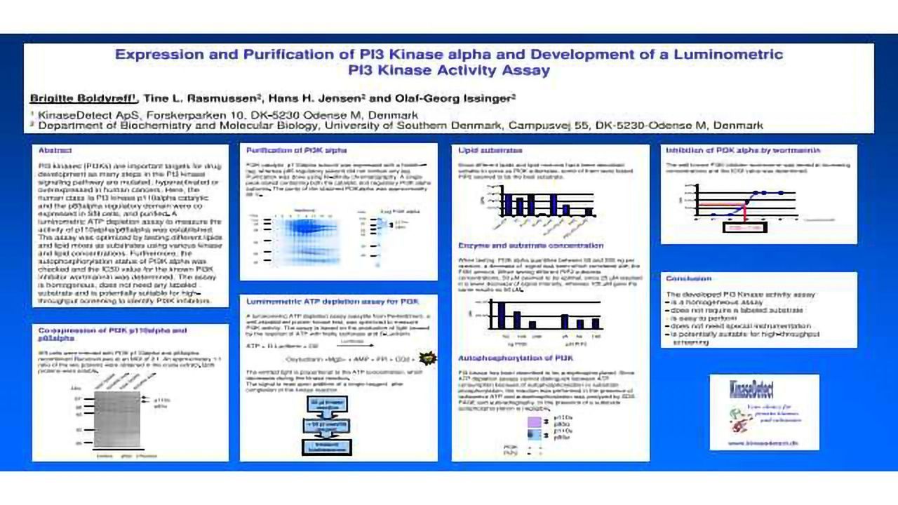 Expression and Purification of PI3 Kinase alpha and Development of a Luminometric