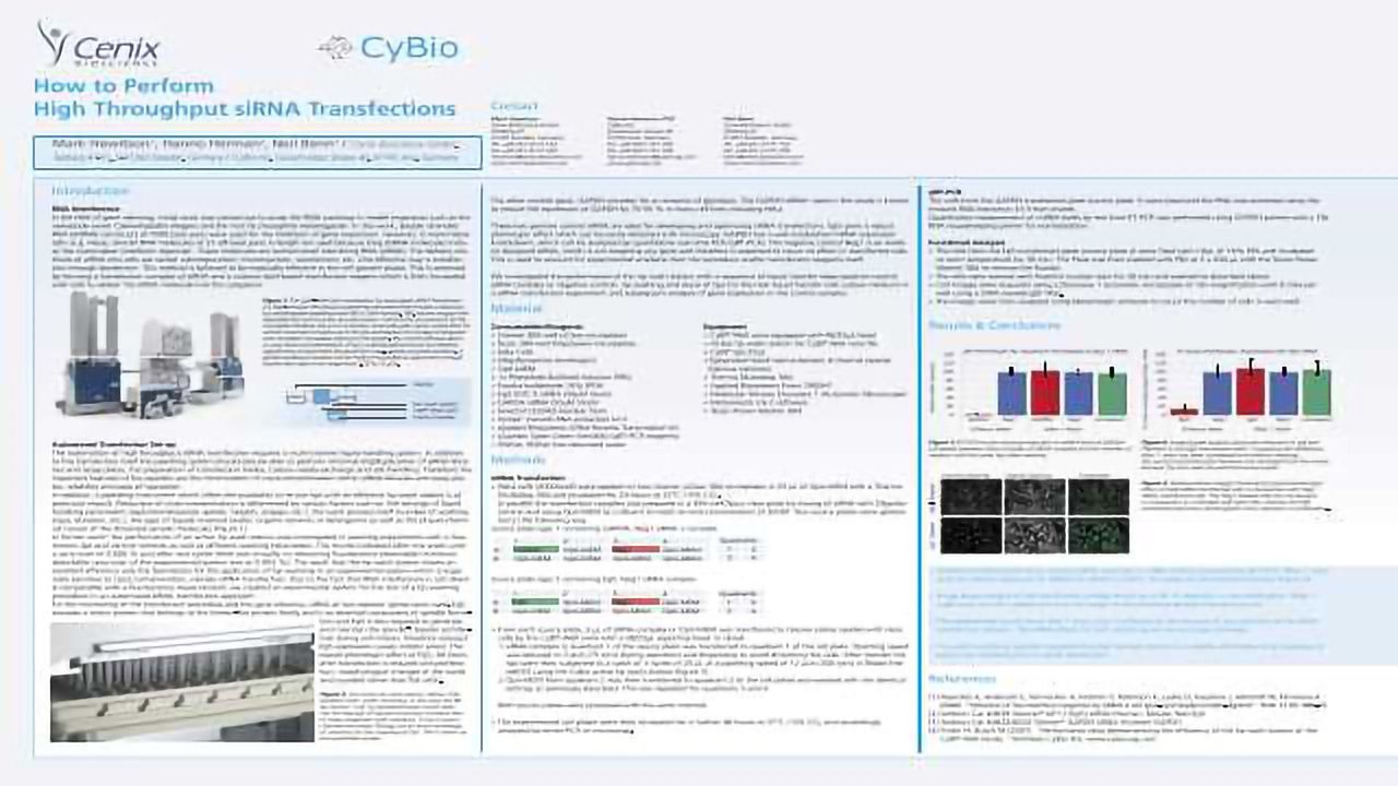 How to Perform High Throughput siRNA Transfection