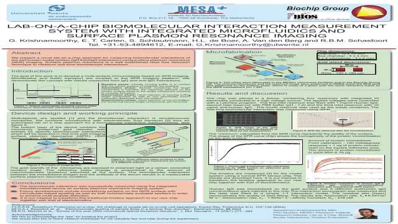 Lab-on-a-chip Biomolecular Interaction Measurement System with Integrated Microfluidics and Surface Plasmon Resonance Imaging