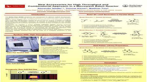 New Accessories for High Throughput and Combinatorial Approach in a Microwave Batch Reactor