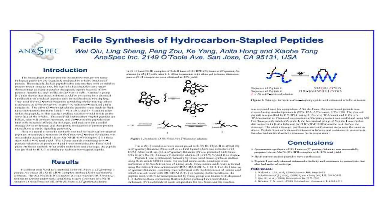 Facile Synthesis of Hydrocarbon-Stapled Peptides