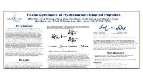 Facile Synthesis of Hydrocarbon-Stapled Peptides