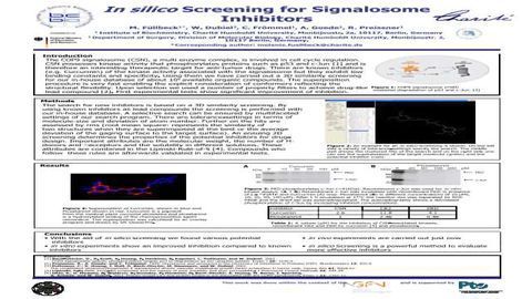 In silico Screening for Signalosome Inhibitors